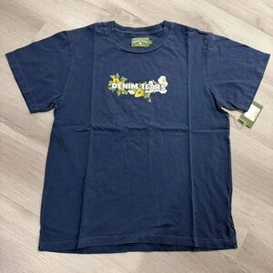 Denim Tears navy blue floral logo